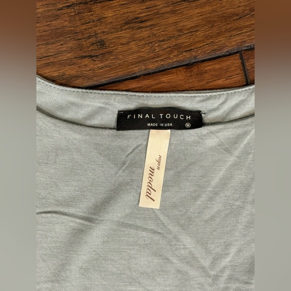 Final Touch Baby Blue Midi Dress Bodycon SOFT size Medium - Picture 4 of 5